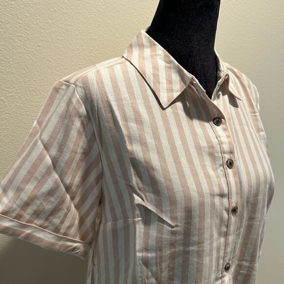 NWT Size 0 Isaac Mizrahi Live! Blouse Stripe - Picture 2 of 8